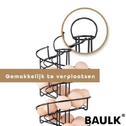 Eiermand – Eierrek – Eierhouder – Eieren – 360° - Zwart - Pasen - 39 Eieren - BAULK® -Keukengerei Winkel 1200x1200 1631