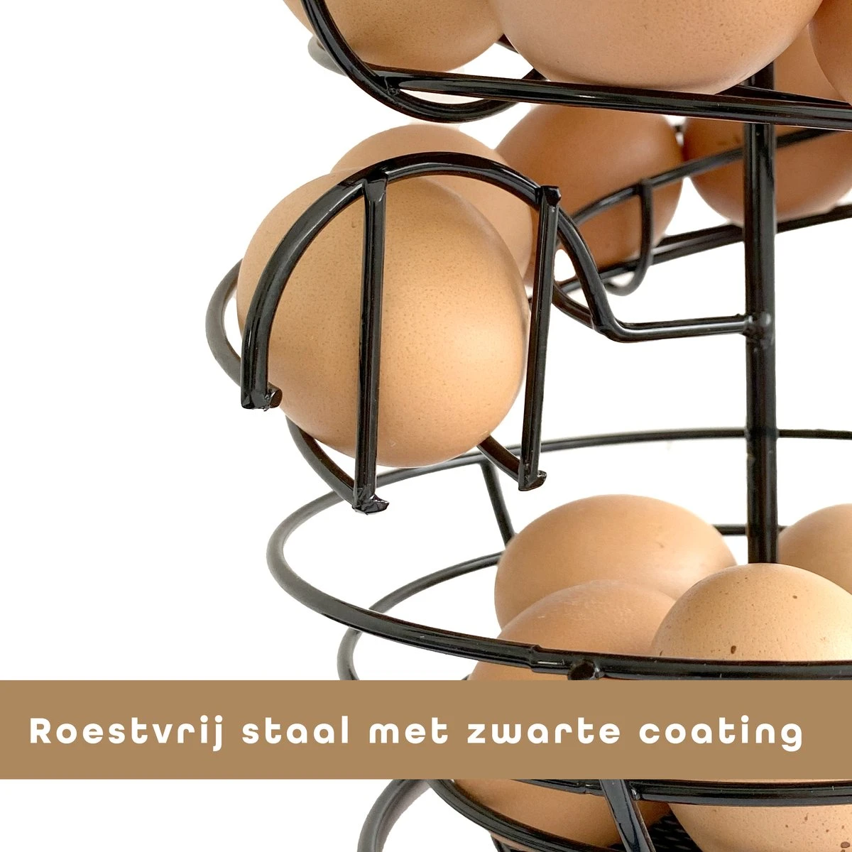 Eiermand – Eierrek – Eierhouder – Eieren – Zwart - Pasen - Tot 40 Eieren - BAULK® 2 Eiermand – Eierrek – Eierhouder – Eieren – Zwart - Pasen - Tot 40 Eieren - BAULK® - Afbeelding 2