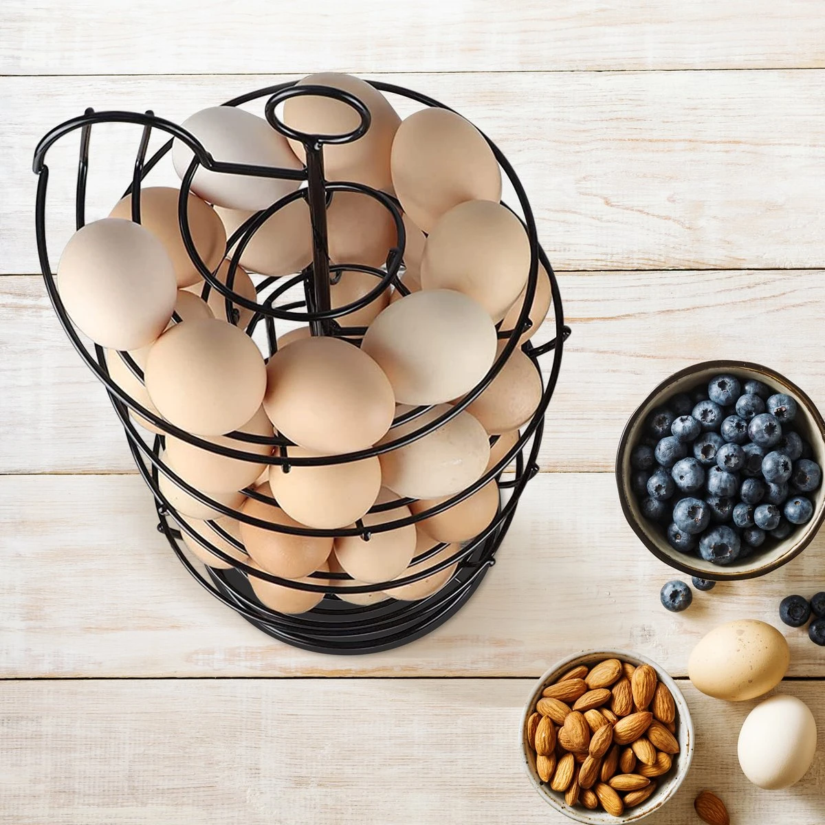 Eiermand – Eierrek – Eierhouder – Eieren – Zwart - Pasen - Tot 40 Eieren - 360° - BAULK® 6 Eiermand – Eierrek – Eierhouder – Eieren – Zwart - Pasen - Tot 40 Eieren - 360° - BAULK® - Afbeelding 6