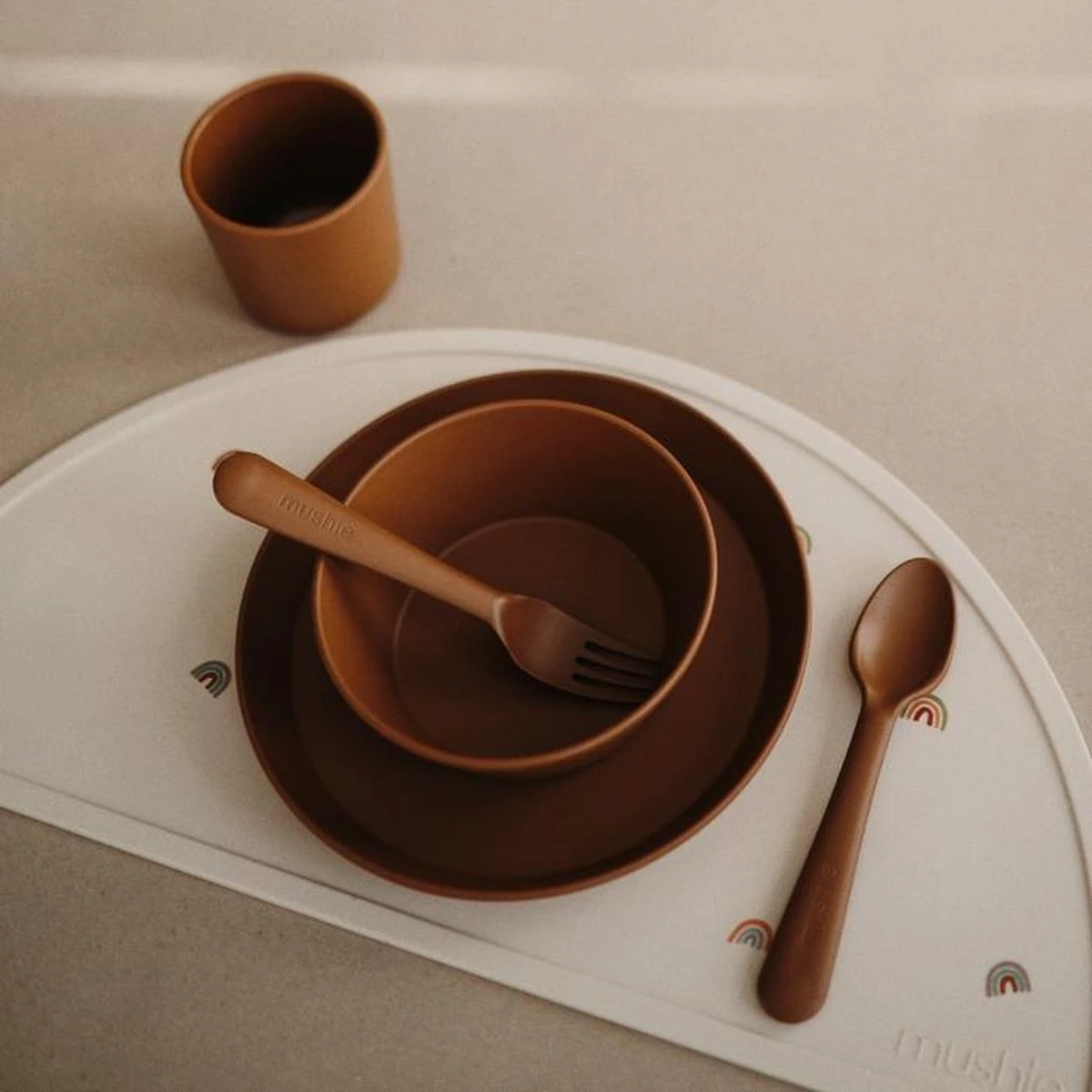 Siliconen Kommen - Mushie - Vanille - Set 2 4 Siliconen Kommen - Mushie - Vanille - Set 2 - Afbeelding 4