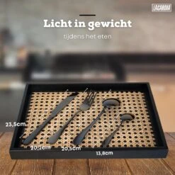 LaCardia Bestekset Glans Zwart – 24-delig Bestek – 6 Persoons – Bestek Zwart Voor 6 Personen -Keukengerei Winkel 1200x1200 1689