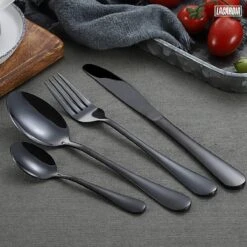 LaCardia Bestekset Glans Zwart – 24-delig Bestek – 6 Persoons – Bestek Zwart Voor 6 Personen -Keukengerei Winkel 1200x1200 1691