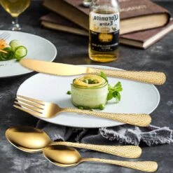 40-delige RVS Snakeskin Bestekset- Geschikt Voor8-personen -trendy Design-goud -Keukengerei Winkel 1200x1200 1701