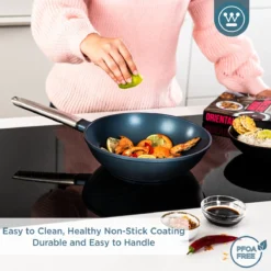 Westinghouse Performance Series - Wokpan Inductie - 28cm Luxe Wok Met Deksel - Blauw - Geschikt Voor Alle Warmtebronnen -Keukengerei Winkel 1200x1200 171