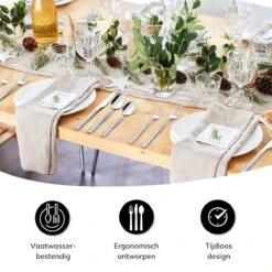 Deleca 6 Persoons Bestekset Deluxe (30-delig) - Vorken, Lepels En Messen - Vaatwasserbestendig - Gehamerd - Zilver / RVS -Keukengerei Winkel 1200x1200 1757