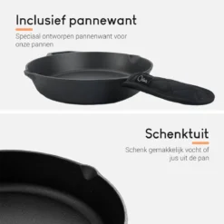 Ocina Gietijzeren Pan – ø30,5cm - Skillet - Koekenpan – Hapjespan – Koekenpan Inductie – Koekenpannenset - Gietijzeren Pan Bbq - Gietijzer -Keukengerei Winkel 1200x1200 177