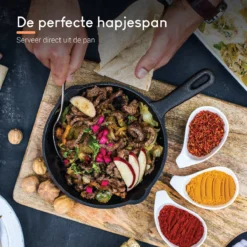 Ocina Gietijzeren Pan – ø30,5cm - Skillet - Koekenpan – Hapjespan – Koekenpan Inductie – Koekenpannenset - Gietijzeren Pan Bbq - Gietijzer -Keukengerei Winkel 1200x1200 181