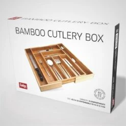 Gadgy Uitschuifbare Bestekbak - Uitschuifbare Bestekcassette Hout - Besteklade - Ladeverdeler - 6/8 Vakken - Bamboe -Keukengerei Winkel 1200x1200 1832