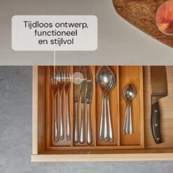 SCHOBERG Houten Bestekbak 34 Cm X 25 Cm X 5 Cm | Bamboe Enkele Keuken Bestekbak | Universele Bestekbak -Keukengerei Winkel 1200x1200 1835