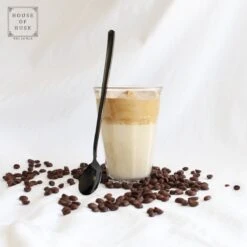 House Of Husk Latte Macchiato Lepels Set - Lange Theelepels - Koffielepels - Longdrinklepels - Sorbetlepels - Barlepel - RVS - 6 Stuks - 20CM - Zwart -Keukengerei Winkel 1200x1200 1901