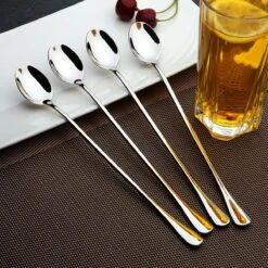 Somstyle Lange Lepels Set 19.5 CM Geschikt Voor Dessert, Latte Macchiato, Yoghurt, Cocktail Of Koffie - 6 Stuks - RVS - Zilver -Keukengerei Winkel 1200x1200 1907