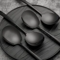 House Of Husk® Opscheplepel Set - Zwart - Serveerlepel - Groetelepel - Aardappellepel - 21cm - RVS - 4 Stuks -Keukengerei Winkel 1200x1200 1947