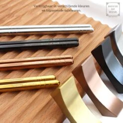 House Of Husk Chopsticks Set - Koreaanse Eetstokjes - Vaatwasserbestendig - RVS - 5 Paar - Rose Goud -Keukengerei Winkel 1200x1200 1979