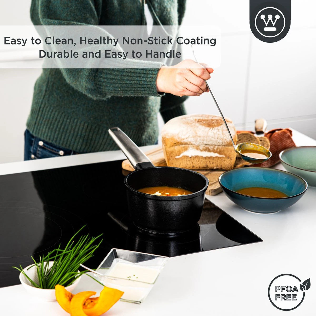 Westinghouse Performance Series - Steelpan Inductie 18cm - Zwart - Geschikt Voor Alle Warmtebronnen Inclusief Inductie En Ovenbestendig - Sauspan 5 Westinghouse Performance Series - Steelpan Inductie 18cm - Zwart - Geschikt Voor Alle Warmtebronnen Inclusief Inductie En Ovenbestendig - Sauspan - Afbeelding 5