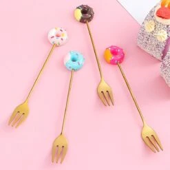 Gebaksvorkjes Donut Set Van 4 Taartvorkjes - Goud -Keukengerei Winkel 1200x1200 2033