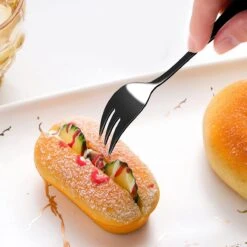 House Of Husk® Gebaksvorkjes - Dessertvorken - Taartvorkjes - Cocktailvorken - Klein Vorkjes - 12 Stuks - RVS - Zwart -Keukengerei Winkel 1200x1200 2036