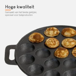 Ocina Poffertjespan– 19 Poffertjes – Poffertjesmaker – Poffertjespan Inductie – Poffertjespan Electrisch – Gietijzeren Pan – Inclusief Warmtebestendige Handvaten– Gratis Receptenboek -Keukengerei Winkel 1200x1200 245