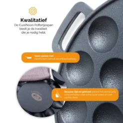 CuisiNoon® Poffertjespan Premium - Complete Poffertjesmaker Set - Inclusief Bakboek -Keukengerei Winkel 1200x1200 253