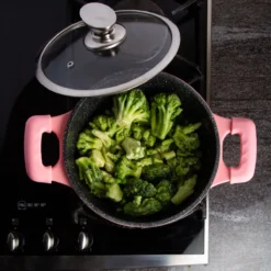 Royalty Line Inductie Pannenset - Luxe 14-delige Pannenset Marmeren Coating - Pannen Met Afneembare Handvaten - Oven-Ready - PFAS-Vrij - Voor Alle Warmtebronnen - Afneembare Koudgrepen - Antiaanbaklaag - Koekenpan Met Glazen Deksels - Roze -Keukengerei Winkel 1200x1200 297