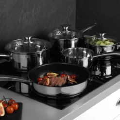 Russell Hobbs Pannenset - Vaatwasserbestendig - 5-delige Set - Alle Warmtebronnen Ook Inductie - Steelpannen Met Deksel En Schenktuit -Keukengerei Winkel 1200x1200 310