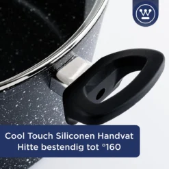 Westinghouse Hapjespan Inductie - Ø 28 Cm - Zwart Marmer - Met Deksel -Keukengerei Winkel 1200x1200 407