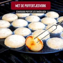 Rednas Poffertjespan Pakket - Incl. Luxe Giftbox - Incl.Bakkwast/Vork/Doseerfles - RVS/Gietijzer -Keukengerei Winkel 1200x1200 45