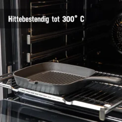 Daumonet Auguste Noir Gietijzeren Grillpan - Steakpan Zwart - PFAS & PFOA Vrij - Vierkant Met Schenktuit - 23,5 Cm - 2 Liter - Emaille - Alle Warmtebronnen - Elektrisch - Gas - Halogeen - Inductie - Keramisch -Keukengerei Winkel 1200x1200 482