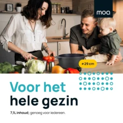 MOA Gietijzeren Braadpan - Inhoud 7,1 Liter - 29CM - Rond - Alle Warmtebronnen - Ook Voor Inductie - Gewicht 7,6 Kg - Zwart - MC29B -Keukengerei Winkel 1200x1200 604