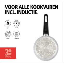 BRABANTIA INDU+ Steelpan Met Deksel - Keramische Antiaanbaklaag - Ø 16 Cm - Inductie - Pfas Vrij -Keukengerei Winkel 1200x1200 777