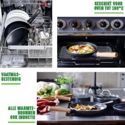 GreenChef Vintage Steelpan 16cm/1.6L - Zwart - Inductie - PFAS-vrij -Keukengerei Winkel 1200x1200 793