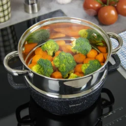 Kinghoff 1536 - Inzet Stoompan - Groentestomer - Vleesstomer - Ø24 X 8.5 Cm -Keukengerei Winkel 1200x1200 799