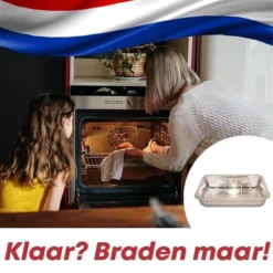 YUGN COMBI Set Braadslede Ovenschaal Combi Braadslee Oven Set - 2x Braadslede Met Rooster Voor Ovengerechten - 36x27x7CM En 40x30x7CM En Inclusief Bakkwast - Cadeau- Cadeautip -Keukengerei Winkel 1200x1200 832