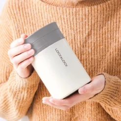 Lock&Lock RVS Thermos Lunchbox - Voedselcontainer - Voedseldrager - Lunchpot - Snackbox - Soepbeker To Go - Warme Maaltijden - Volwassenen - 500ml - Houdt Tot 6 Uur Warm - Lekvrij - Wit -Keukengerei Winkel 1200x1200 848