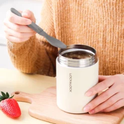 Lock&Lock RVS Thermos Lunchbox - Voedselcontainer - Voedseldrager - Lunchpot - Snackbox - Soepbeker To Go - Warme Maaltijden - Volwassenen - 500ml - Houdt Tot 6 Uur Warm - Lekvrij - Wit -Keukengerei Winkel 1200x1200 850
