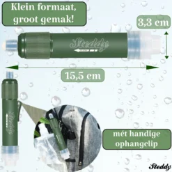 Waterfilter Steddy Pro - Survival Bushcraft Kit - Noodpakket - Waterzuivering - Water Filter Kraan - Outdoor -Keukengerei Winkel 1200x1200 938