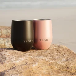 TIGR Cups - Drinkbekers - Thermosbekers - RVS - Set Van 2 - 350ml - Zwart/Rosé Goud -Keukengerei Winkel 1200x1200 974