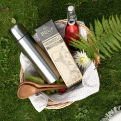 BUUF™️ Thermosfles 1 Liter - Isoleerfles - Thermosbeker - 24u/koud, 8u/warm - RVS - Zilver -Keukengerei Winkel 1200x1200 998