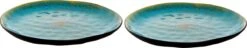 Palmer Bord Lotus 27.5 Cm Zwart Turquoise Stoneware 2 Stuk(s) -Keukengerei Winkel 1200x235