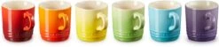 Le Creuset Set Van 6 Koffiebekers 200 Ml Regenboog Kleuren -Keukengerei Winkel 1200x257