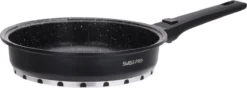 Swiss Pro+ | Set 14 Delige Pannenset | Inductie - Pannensets - Glazen Deksel - Met Afneembare Handgreep - Marmeren Interieur -PFAS-vrij | Black (Zwart) -Keukengerei Winkel 1200x427