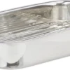 Relaxdays Braadslede Met Rooster - Edelstaal - Ovenschaal - Braadpan - Braadslee - Zilver - L
