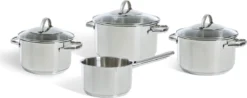 BK Essentials Pannenset - 4-delig - RVS – Geschikt Voor Alle Warmtebronnen