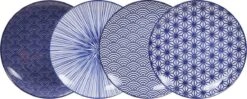Set Van 4 Gebaksborden - 16 Cm. - Nippon Blue - Tokyo Design Studio