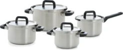 BK Flow Cool Pannenset - 4-delig – RVS Deksels - Veilig Afgietsysteem - Geschikt Voor Alle Warmtebronnen