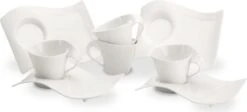Villeroy & Boch New Wave Cappuccinoset - 8 Delig - Wit