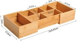 Verstelbare Lade Organizer - Voor Bestek/Keuken/Bureau/Make-Up/Accessoires – Uitschuifbare Lade Inzet Verdeler - Opbergbak Doos - Verstelbaar In 5 Of 7 Compartimenten - Duurzaam Bamboe Hout -Keukengerei Winkel 1200x639 2
