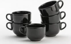 Lite-Body Soepkom Met Oor - Mystique Zwart - Set Van 6 Stuks