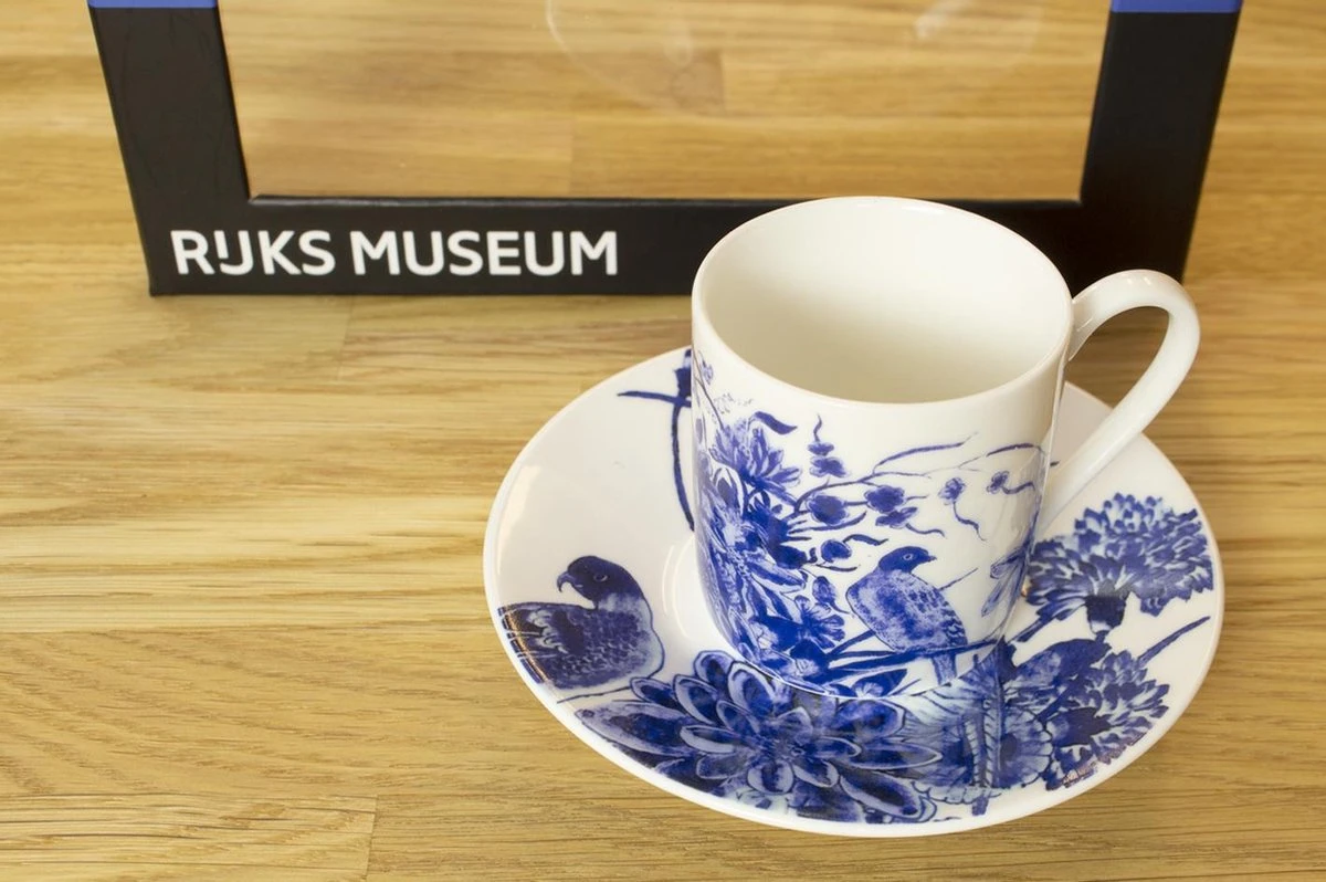 Espresso Set, Delfts Blauwe Vogels, Rijksmuseum 5 Espresso Set, Delfts Blauwe Vogels, Rijksmuseum - Afbeelding 5