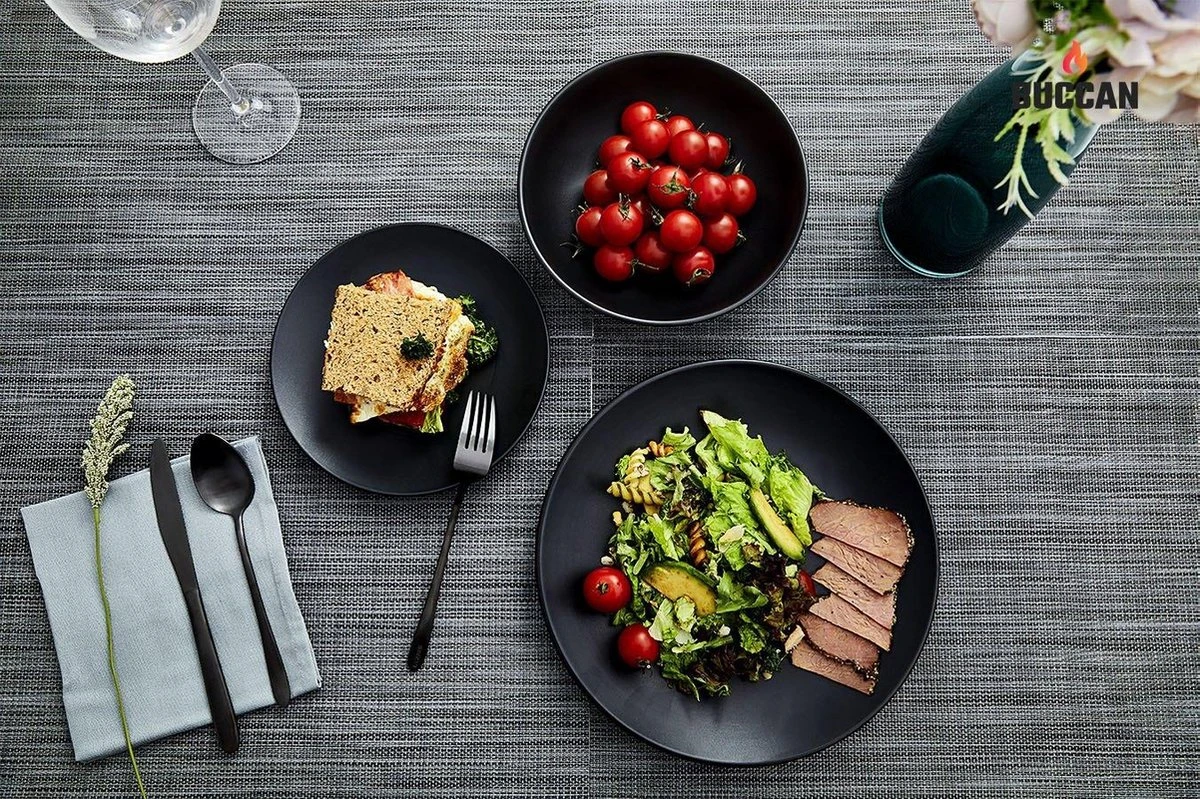 Buccan Borden Set - Matt Onyx - Zwart - 18pcs 6 Buccan Borden Set - Matt Onyx - Zwart - 18pcs - Afbeelding 6