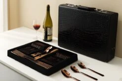 Swiss Pro+ Bestekset In Koffer-72 Delig-12 Persoons-Zwitsers Kwaliteit-Complete Set-100% Roestvrijstaal-Rose Gold 24k-Rose Goud 24K -Keukengerei Winkel 1200x799 150